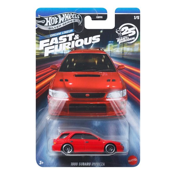 1999 Subaru Impreza - JKX10 | 01 de 05 | Mix 02 de 2026 | Velozes e Furiosos / Fast & Furious: Dream Lineup (HNR88) | Hot Wheels Silver Series