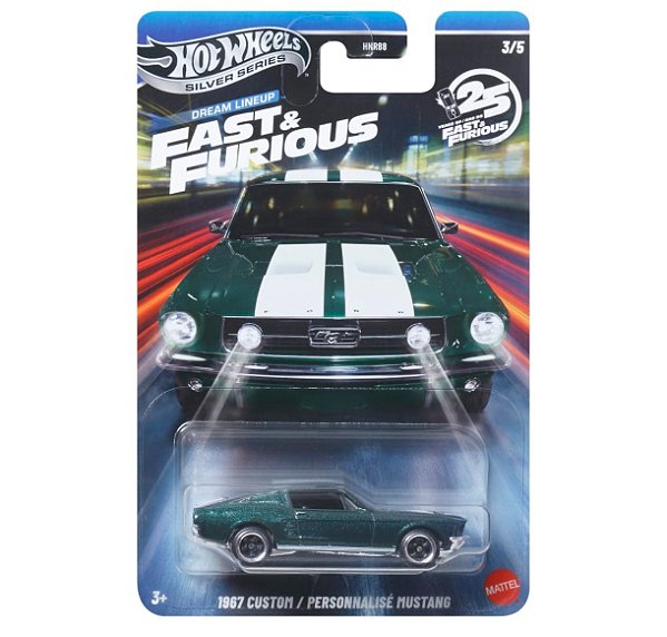 1967 Custom Mustang - JNK49 | 03 de 05 | Mix 02 de 2026 | Velozes e Furiosos / Fast & Furious: Dream Lineup (HNR88) | Hot Wheels Silver Series