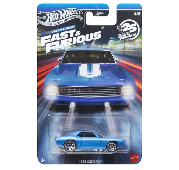 1969 Camaro - JKX13 | 04 de 05 | Mix 02 de 2026 | Velozes e Furiosos / Fast & Furious: Dream Lineup (HNR88) | Hot Wheels Silver Series