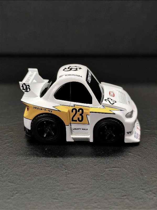 Nissan Silvia (S15) LB-Super Silhouette Liberty Walk Presentation - QZ00501-BL | Mini GT QUBE CARZ - Nº 005