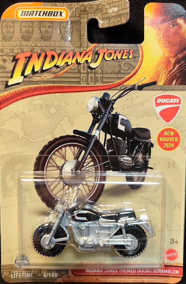 Indiana Jones Themed Ducati Scrambler - HVL10 | Linha Básica 2024 - Nº 006/120 | Matchbox
