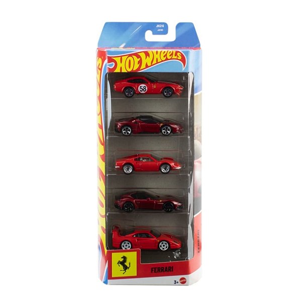 Ferrari - JLN12 (Dino 206 GT, SF90 Stradale, 365 GTB4, 12Cilindri, F4 Competizione) | 5-Pack Ferrari 2026 | Hot Wheels Multi-pack Standard