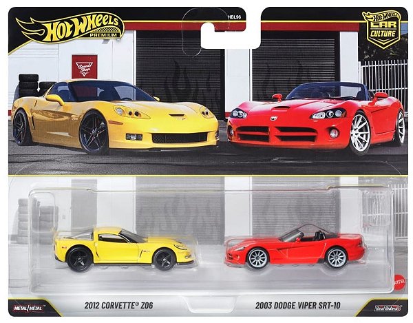 2012 Corvette Z06 e 2003 Dodge Viper SRT-10 - JHW54 | Modern Muscle | Mix 3 - 2026 | Car Culture 2-Pack (HBL96) | Hot Wheels Premium