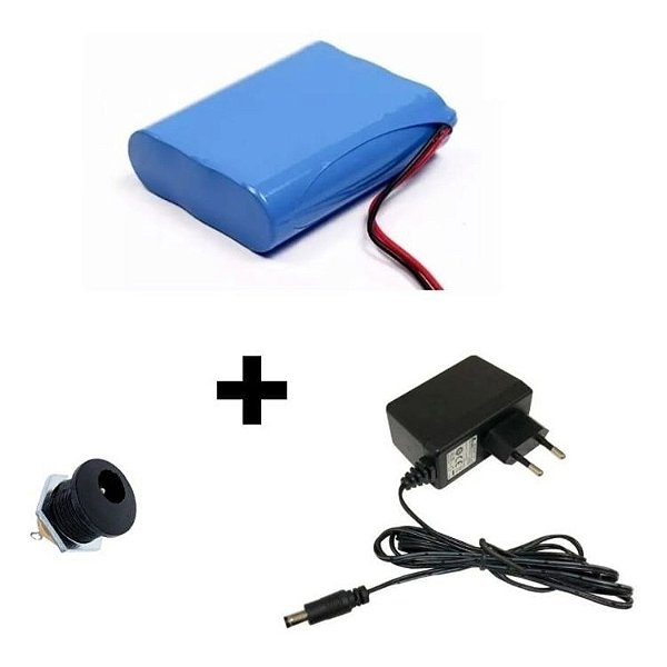 Packs De Baterias 12v 2450mah Com 3 Células + Carregador