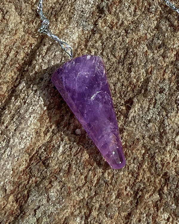 Pêndulo de Cristal Natural - Ametista