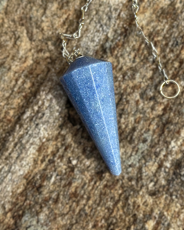 Pêndulo de Cristal Natural - Quartzo Azul
