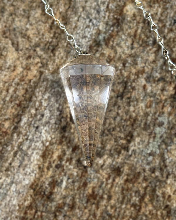 Pêndulo de Cristal Natural - Quartzo Cristal