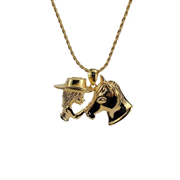 Colar Menina e Cavalo ( Sem Coração )