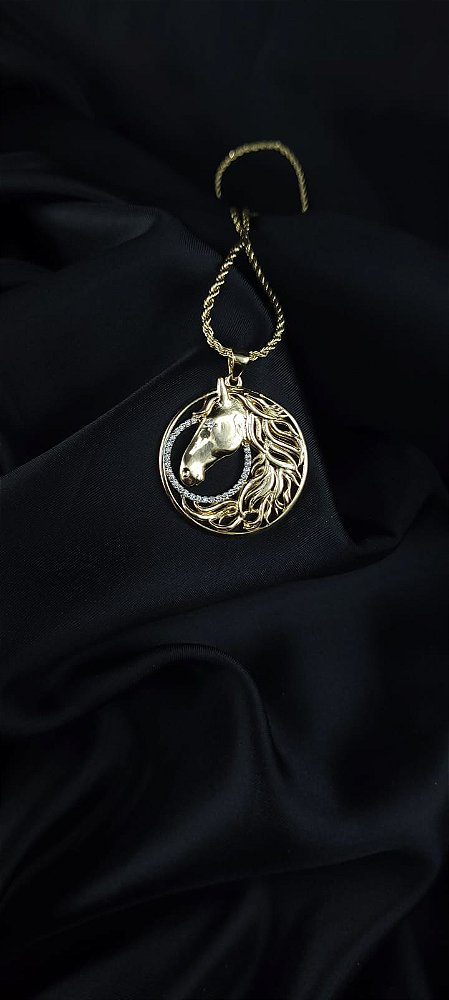 Colar  Cabeça de Cavalo Circulo Grande