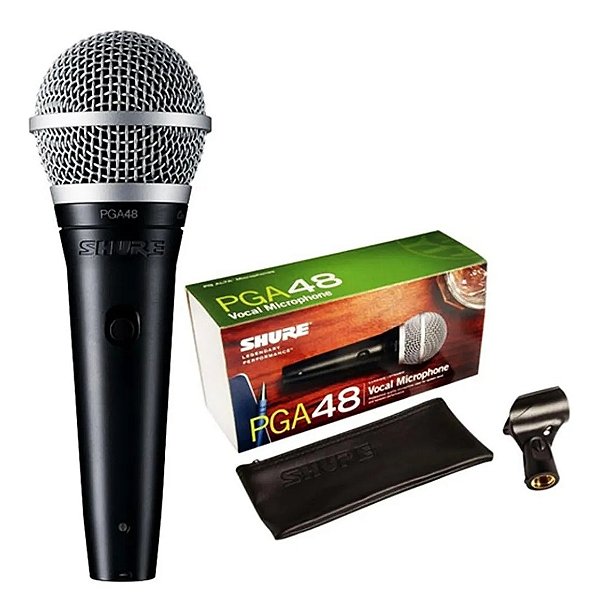 Microfone Shure PGA48-LC Vocal Dinâmico Cardioide