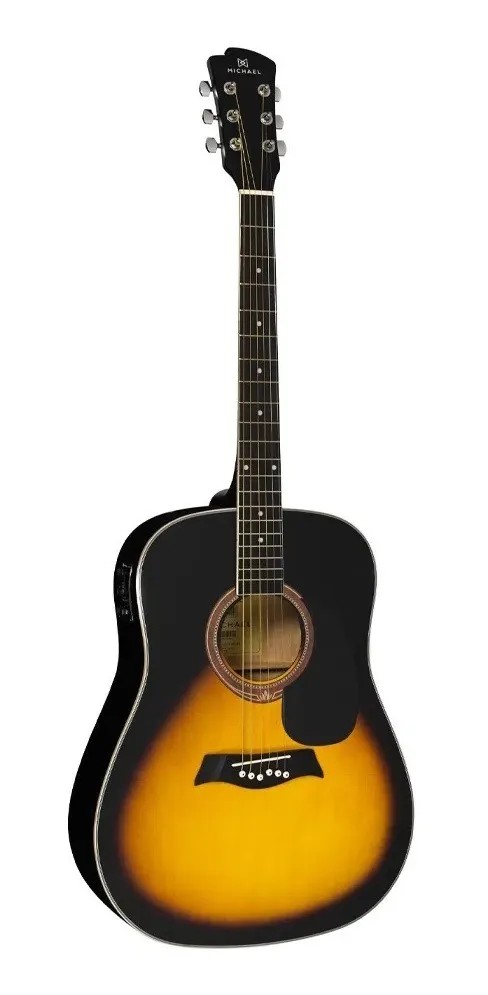 Violão  Folk Michael Vmf360 Sm Sunburst Mate