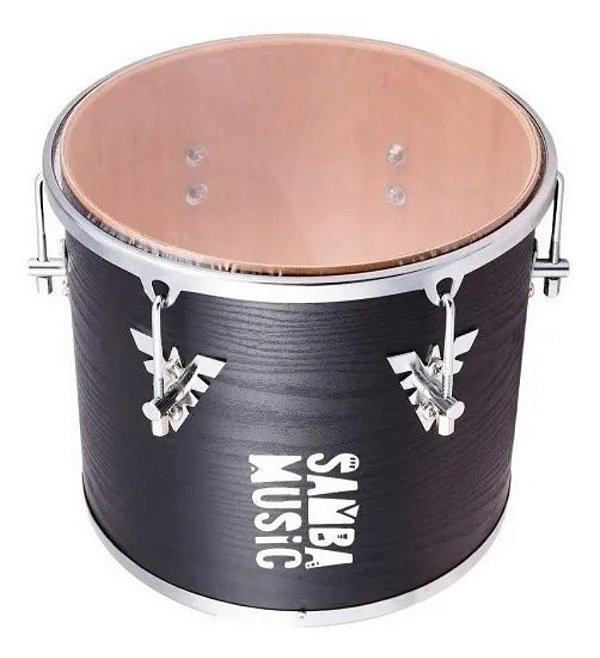 Repique de mão Samba Music Madeira PHX 30x12 Pvc Preto