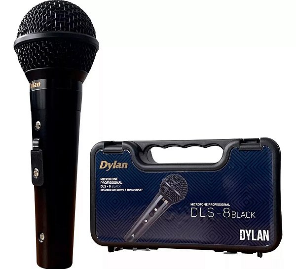 Microfone Com Fio Dylan Dls-8 Black Profissional