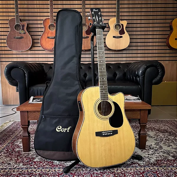 Violão Cort AD 880CE Eletroacústico Standard Natural Satin Destro