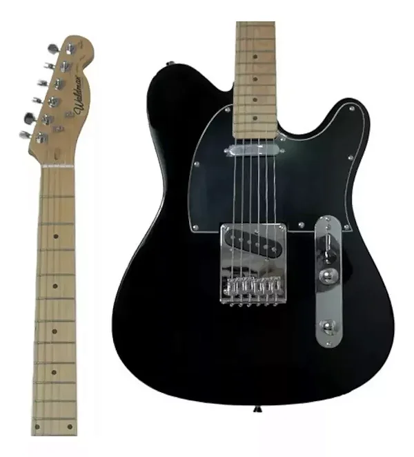 Guitarra Waldman GTE 100 BBK Telecaster Preta