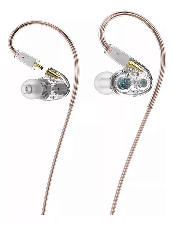 Fone De Ouvido In-ear Dylan De-225 Monitor Palco Cor Branco
