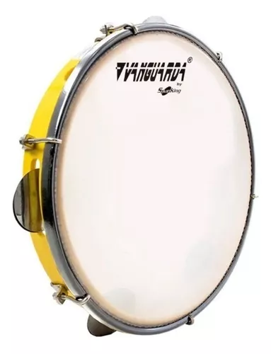 Pandeiro Spanking ABS Amarelo Pele Leitosa 10"
