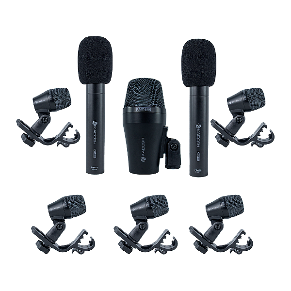 Kit De Microfones P/Bateria Kadosh KMD 208 Com 8 Peças
