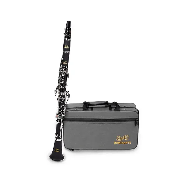 Clarinete Bb Dominante 17 Chaves Com Semi Case E Kit Limpeza