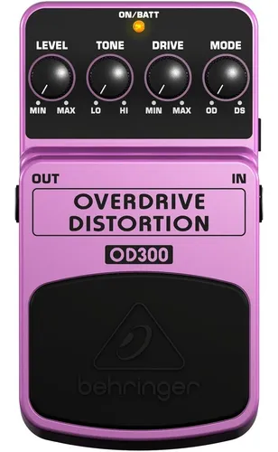 Pedal De Efeito Behringer Overdrive Distortion OD300 Roxo