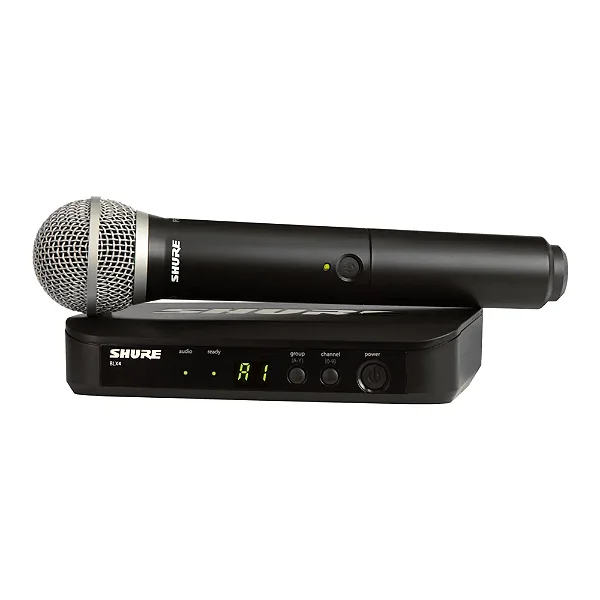 Microfone de Mão Sem Fio Shure BLX24/PG58 Cápsula PG58