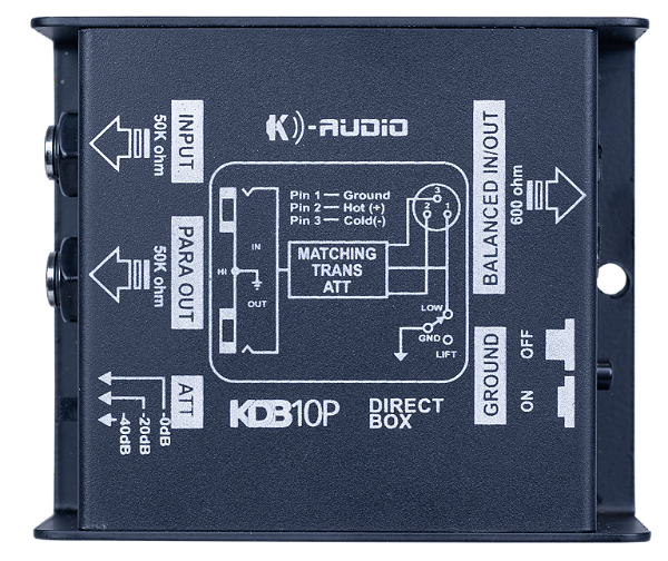 Direct Box Passivo K-Audio KDB-10P