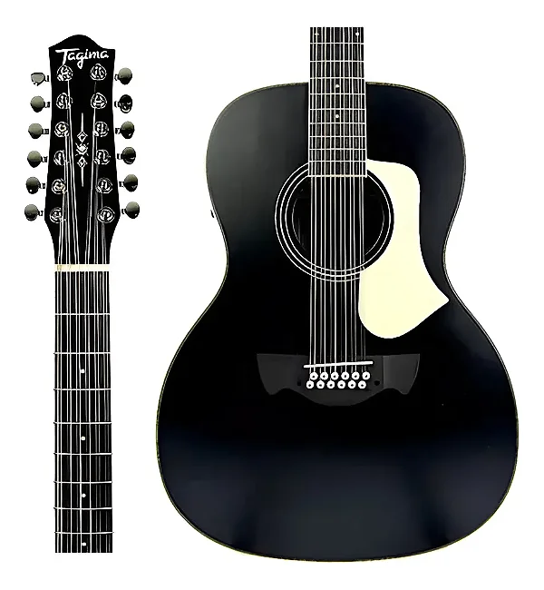 Violão Tagima 12 Cordas Azteca Xii BKS Destro Black Satin