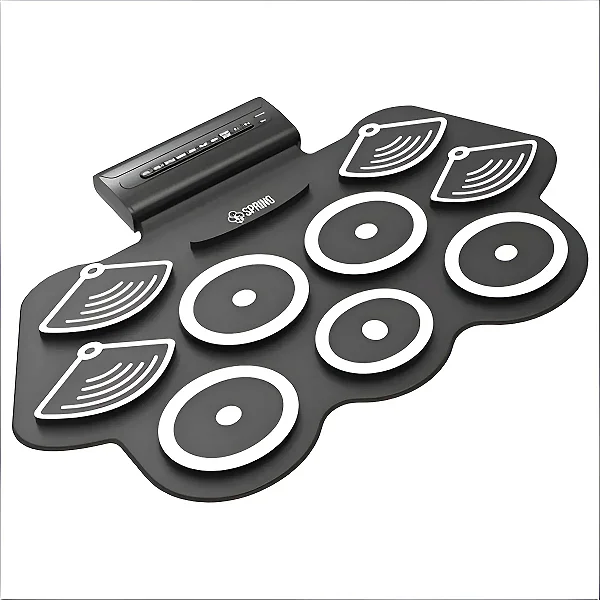 Bateria Eletrônica Spring 9 Pads Pedais Mid Fone