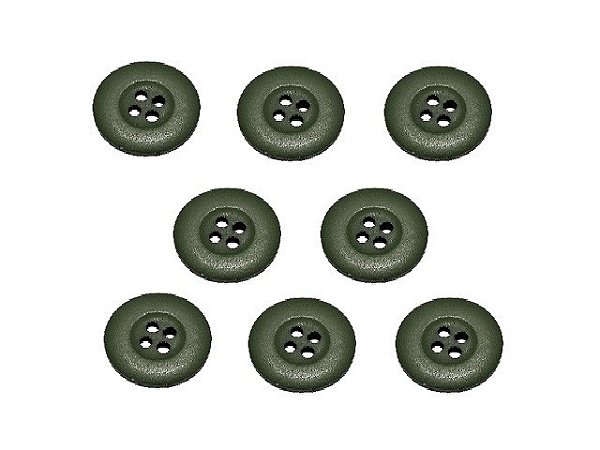 Botão Verde Militar 4 Furos