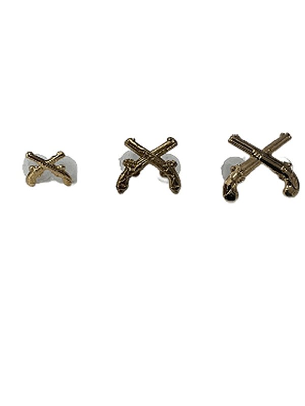 Garrucha metal dourada