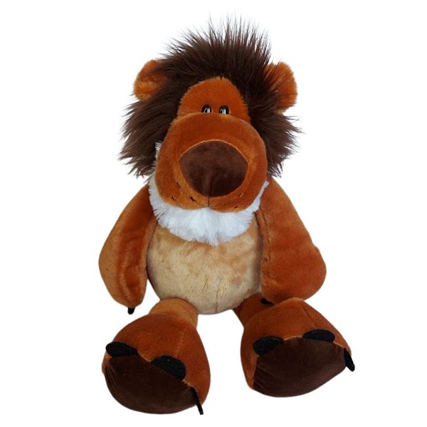 Leão de Pelúcia Safari 38cm Leãozinho Nicho - Fofy Toys