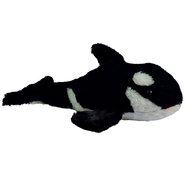 Baleia Orca De Pelúcia Fundo Mar 50 Cm Animais Marinhos