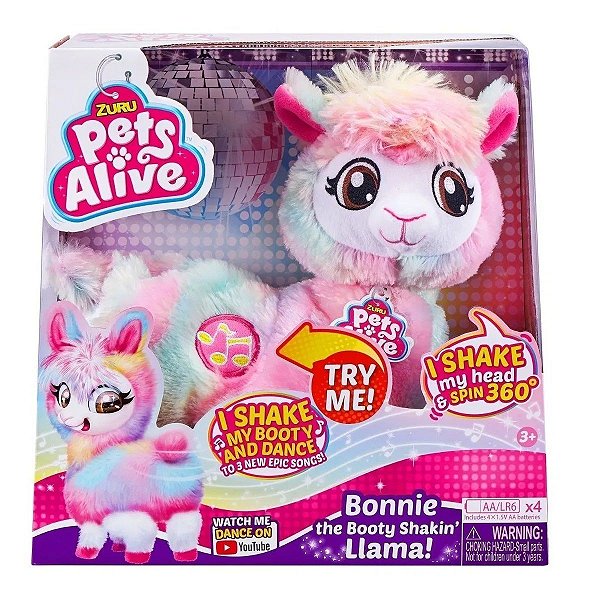 Pets Alive Bonnie A Lhama Do Rebolado Pelúcia Boppi Candide