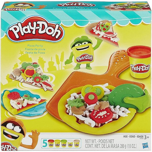 Conjunto Massinha Play Doh Pizza Party Festa Da Pizza Hasbro