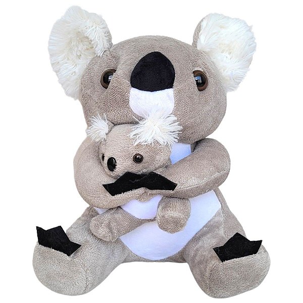 Coala De Pelúcia - Mamãe E Filhote 30cm- Fofy