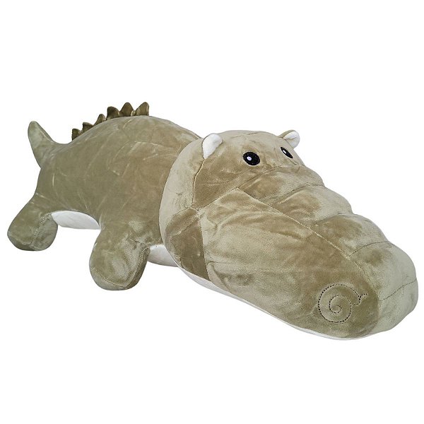 Jacaré de Pelúcia Plush 55cm Fofinho Crocodilo Antialérgico