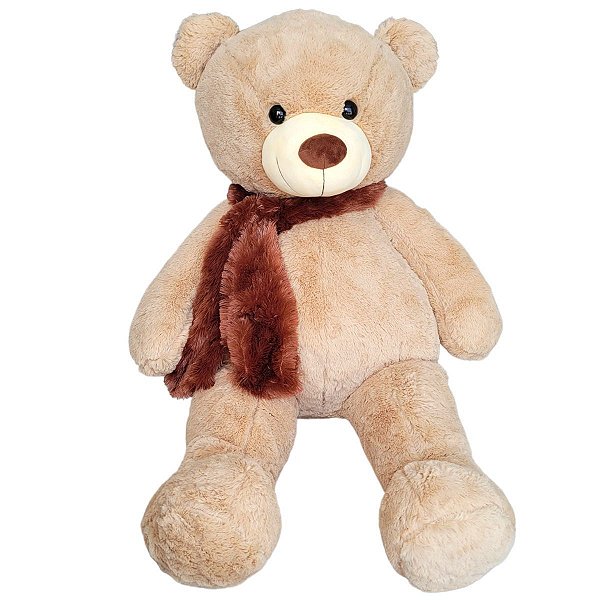 Urso de Pelúcia Grande Com Cachecol Teddy Bear Gigante
