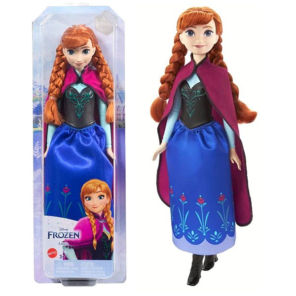 Boneca Anna Frozen 1 Disney Saia Cintilante - Mattel