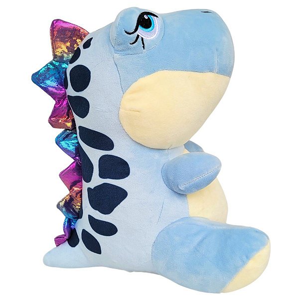 Dinossauro de Pelúcia Plush Azul Antialérgico Dino Baby