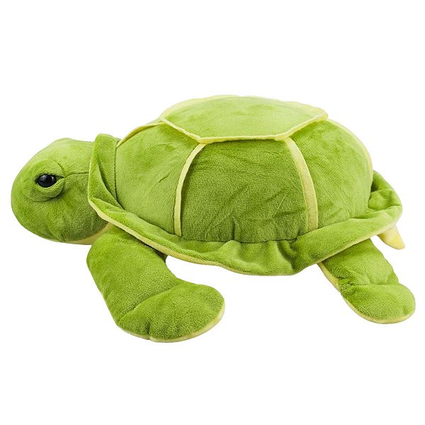 Tartaruga de Pelúcia Marinha Verde 32cm Antialérgica Macia