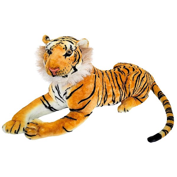 Tigre de Bengala Pelúcia Realista Grande Safari Decoração