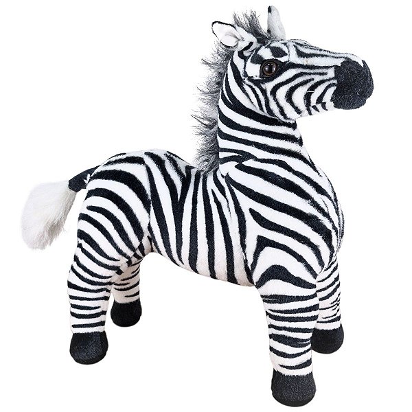 Zebra De Pelúcia Realista Gigante Safári Savana