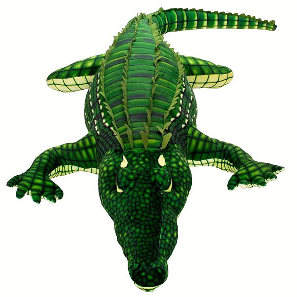 Jacaré Pelúcia Grande Crocodilo 1 Metro Realista Alligator