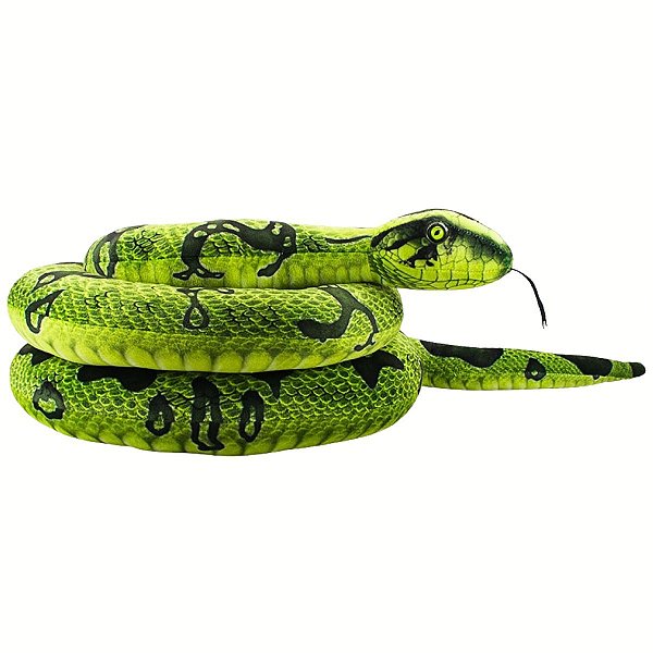 Cobra Pelúcia Gigante 3 Metros Píton Anaconda Verde Sucuri