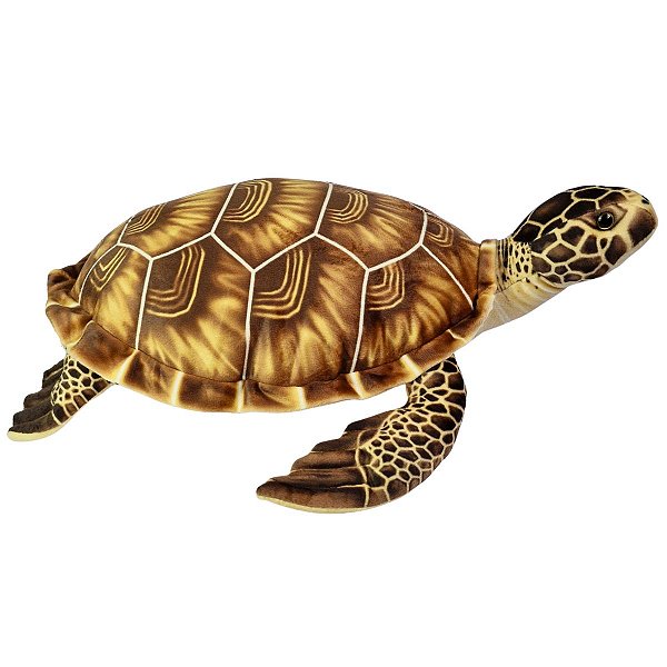 Tartaruga de Pelúcia Marinha Grande 40cm Realista Macia