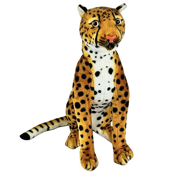 Guepardo de Pelúcia Realista Chita 30cm Felino Safari