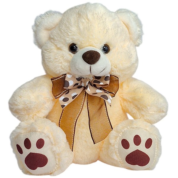 Urso Teddy de Pelúcia Com Laço 20cm Ursinho Fofo Bebê Nicho