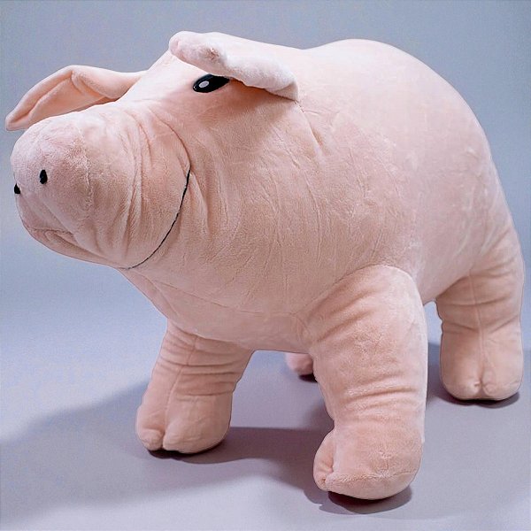Porco de Pelúcia Realista Grande e Macio Fazendinha Pig