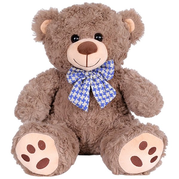 Urso de Pelúcia Com Laço 35cm Ursinho Infantil Bebê Nicho