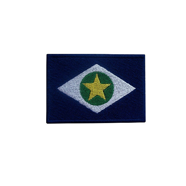BANDEIRA MATO GROSSO COLORIDA BORDADO